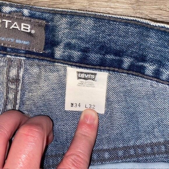 Vintage Levis SilverTab Jeans Mens 34x32 Baggy Fit Y2K 2000 Distressed Skater - Picture 3 of 8